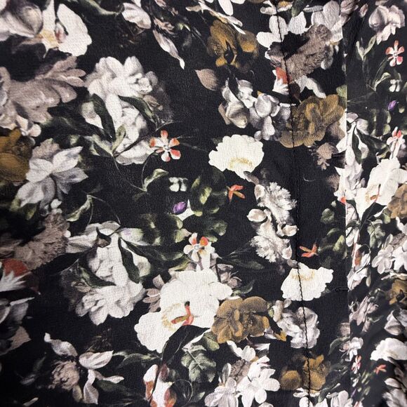 AllSaints Ando Chase Silk Floral Shirt | Black White Blouse - Picture 6 of 8